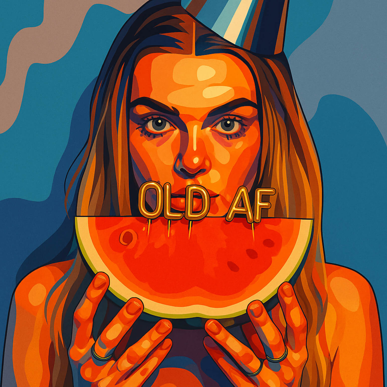 AI-generated art preview in Neo Pop style